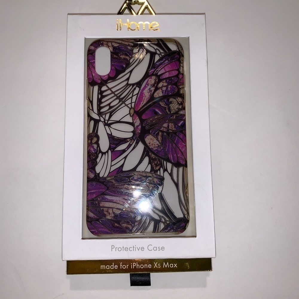 IHome iPhone XS Max purple butterfly phone case